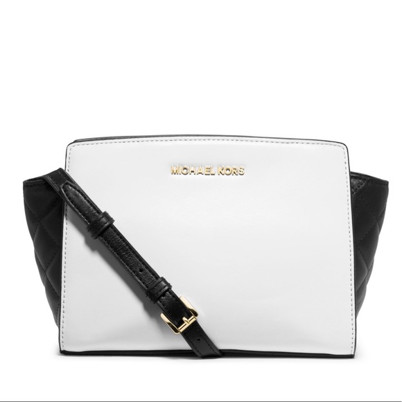 michael kors black and white purse